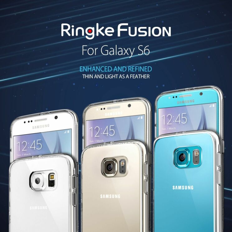 Накладка Ringke Fusion для Samsung Galaxy S6 (G920) - Black: фото 3 з 9