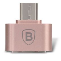 OTG-адаптер Baseus MicroUSB to USB - Rose Gold: фото 1 з 9