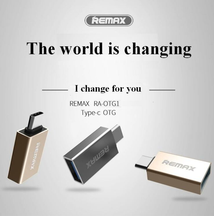 OTG-адаптер Remax Type-C to USB - Silver: фото 2 из 5