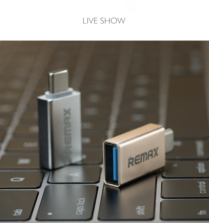 OTG-адаптер Remax Type-C to USB - Silver: фото 5 з 5