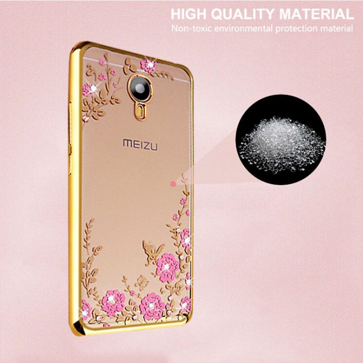 Силиконовый (TPU) чехол Deexe Shiny Cover для Meizu Pro 6 / Pro 6s - Gold: фото 2 из 4