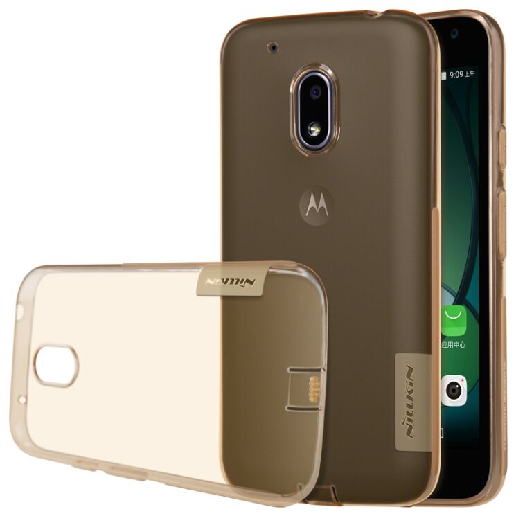 Силіконовий (TPU) чохол NILLKIN Nature для Motorola Moto G4 Play - Gold: фото 1 з 14