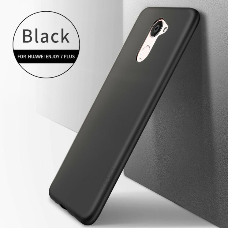 Силиконовый (TPU) чехол X-LEVEL Matte для Huawei Y7 - Black: фото 1 из 13