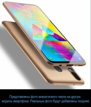 Силиконовый (TPU) чехол X-LEVEL Matte для Samsung Galaxy A8+ (A730) - Gold: фото 1 из 2
