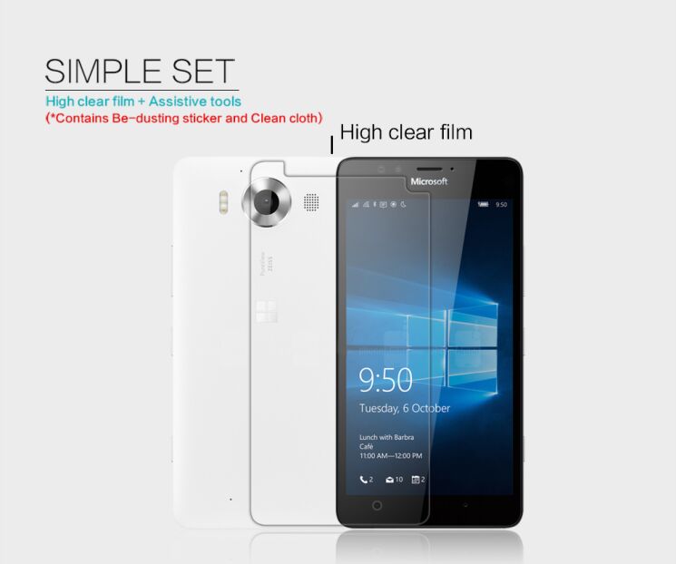 Захисна плівка NILLKIN Сrystal для Microsoft Lumia 950: фото 6 з 7