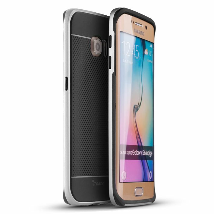 Защитный чехол IPAKY Hybrid для Samsung Galaxy S6 edge (G925) - Silver: фото 1 из 7