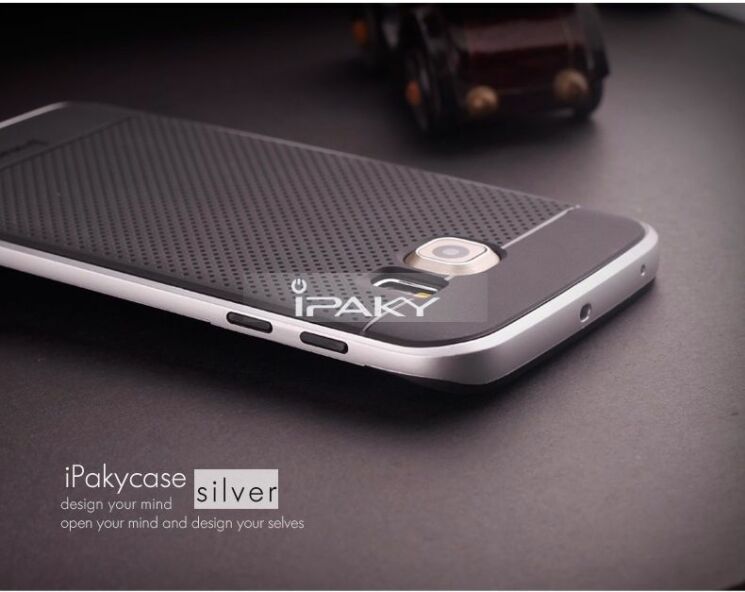 Захисний чохол IPAKY Hybrid для Samsung Galaxy S6 edge (G925) - Silver: фото 3 з 7