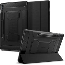 Захисний чохол Spigen (SGP) Rugged Armor Pro для Samsung Galaxy Tab S9 FE Plus (X610/616) - Black: фото 1 з 12