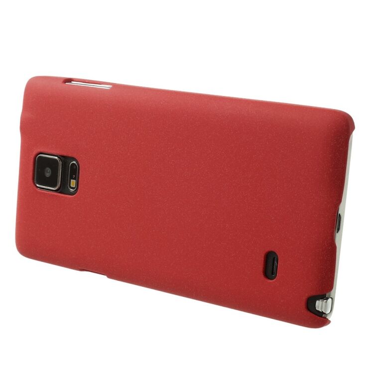 Пластиковая накладка Deexe Quicksand для Samsung Galaxy Note 4 (N910) - Red: фото 3 з 7