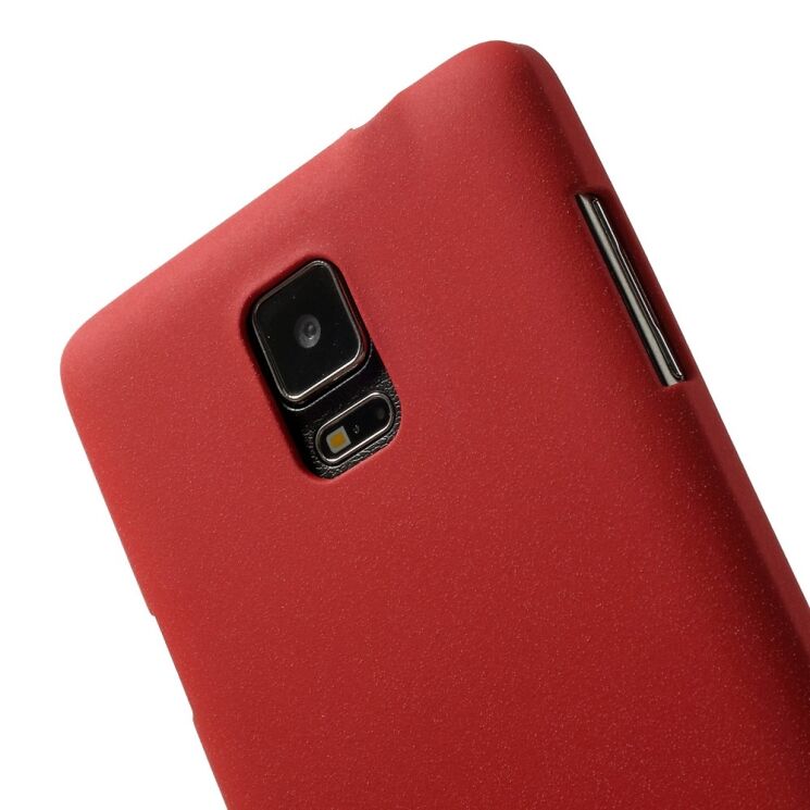 Пластиковая накладка Deexe Quicksand для Samsung Galaxy Note 4 (N910) - Red: фото 5 з 7