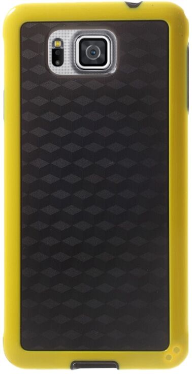Силиконовая накладка Deexe Cube Pattern для Samsung Galaxy Alpha (G850) - Yellow: фото 1 з 6