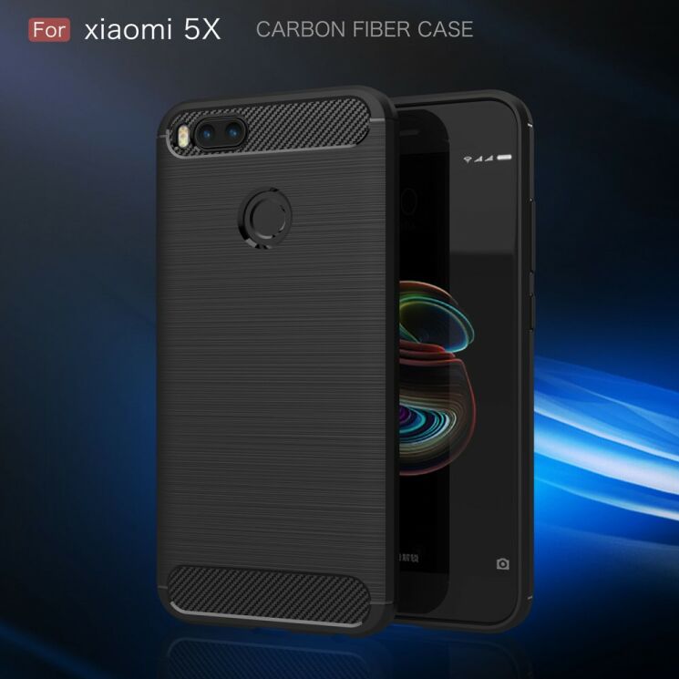 Захисний чохол UniCase Carbon для Xiaomi Mi5X / Mi A1 - Dark Blue: фото 3 з 11