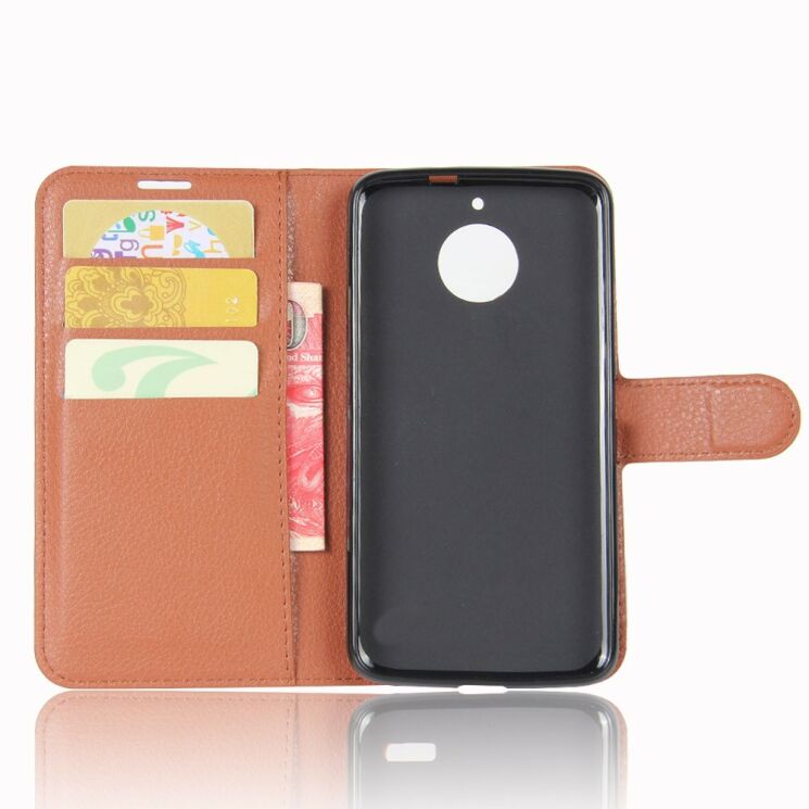 Чохол-книжка Deexe Wallet Style для Motorola Moto E Plus / E4 Plus - Brown: фото 3 з 6