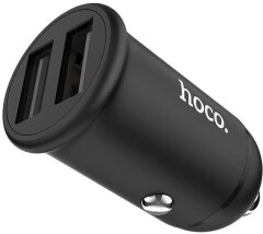 Автомобильное зарядное устройство Hoco Z30 Easy Route (2UD, 3.1A) - Black: фото 1 из 8