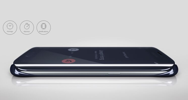 Чохол Clear View Cover для Samsung Galaxy S6 edge (G925) EF-ZG925BBEGRU - Black: фото 7 з 8