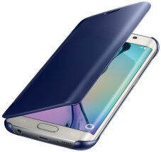 Чехол Clear View Cover для Samsung Galaxy S6 edge (G925) EF-ZG925BBEGRU - Black: фото 1 из 8