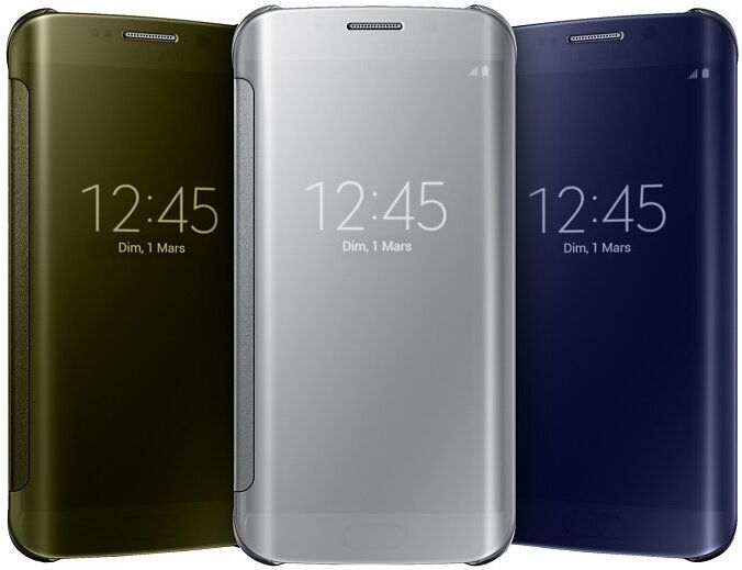 Чохол Clear View Cover для Samsung Galaxy S6 edge (G925) EF-ZG925BBEGRU - Black: фото 5 з 8