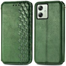 Чохол Deexe Rhombus Wallet для Motorola Moto G54 / G54 Power - Green: фото 1 з 7