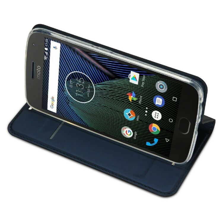 Чохол-книжка DUX DUCIS Skin Pro для Motorola Moto G5 Plus - Dark Blue: фото 5 з 6