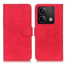 Чохол-книжка KHAZNEH Retro Wallet для Xiaomi Redmi Note 13 5G - Red: фото 1 з 8