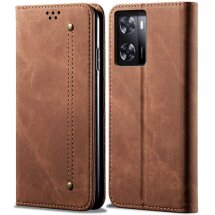 Чохол-книжка UniCase Jeans Wallet для OPPO A57s / OnePlus Nord N20 SE - Coffee: фото 1 з 6