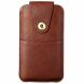 Кожаный чехол на пояс Deexe Pouch Case для смартфонов (размер: M) - Brown: фото 1 из 10