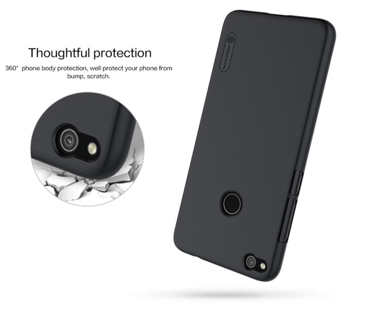 Пластиковий чохол NILLKIN Frosted Shield для Huawei P8 Lite (2017) - Black: фото 14 з 14