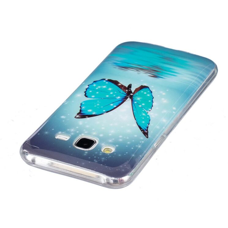 Силиконовый (TPU) чехол Deexe LumiCase для Samsung Galaxy J5 (J500) - Blue Butterfly: фото 4 из 6