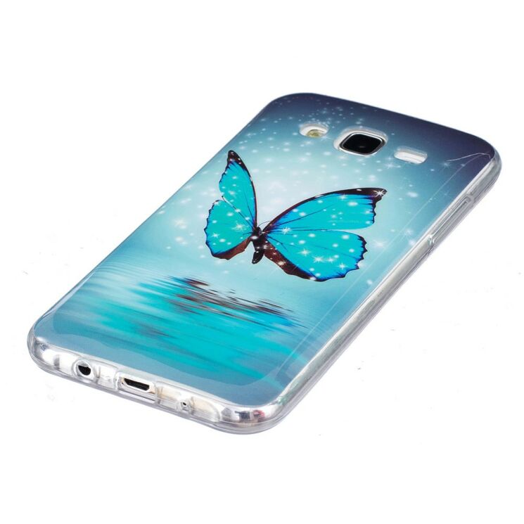 Силиконовый (TPU) чехол Deexe LumiCase для Samsung Galaxy J5 (J500) - Blue Butterfly: фото 3 из 6