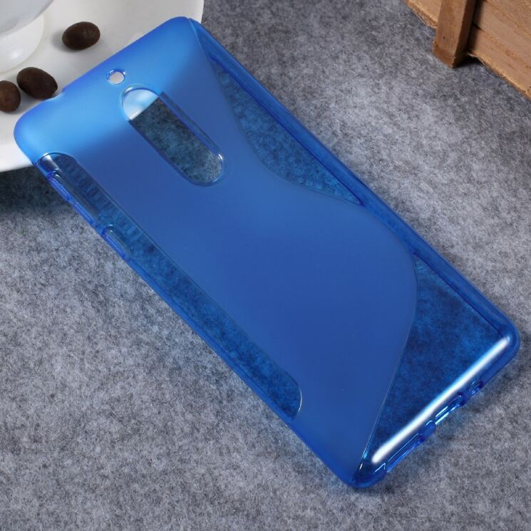 Силиконовый (TPU) чехол Deexe S Line для Nokia 5 - Blue: фото 3 из 3