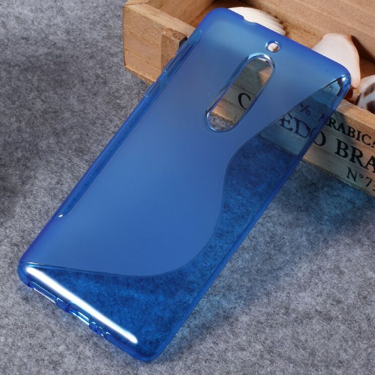 Силіконовий (TPU) чохол Deexe S Line для Nokia 5 - Blue: фото 1 з 3