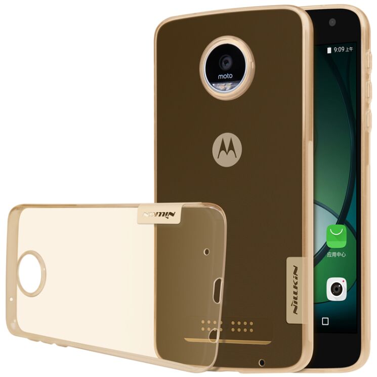 Силиконовый (TPU) чехол NILLKIN Nature для Motorola Moto Z Play - Gold: фото 1 из 14