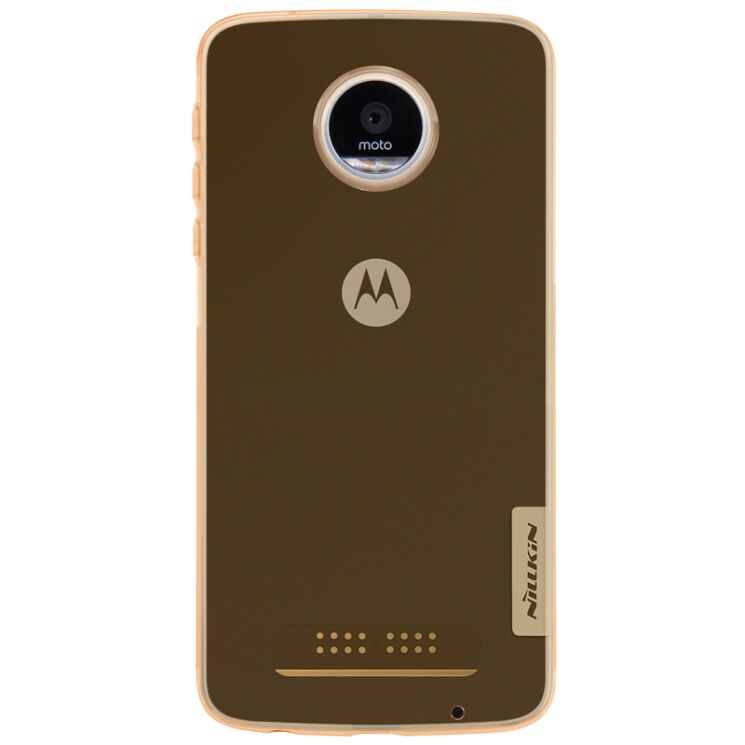 Силиконовый (TPU) чехол NILLKIN Nature для Motorola Moto Z Play - Gold: фото 5 из 14