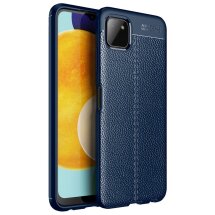 Захисний чохол Deexe Leather Cover для Samsung Galaxy A22 5G (A226) - Blue: фото 1 з 8
