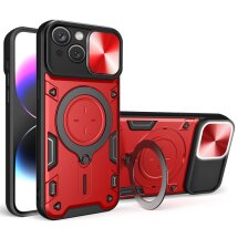 Захисний чохол Deexe Magnetic Space для Apple iPhone 15 Plus - Red: фото 1 з 9