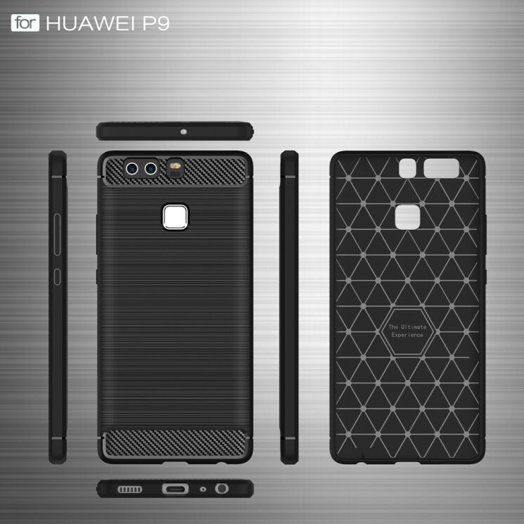 Захисний чохол UniCase Carbon для Huawei P9 - Black: фото 7 з 9