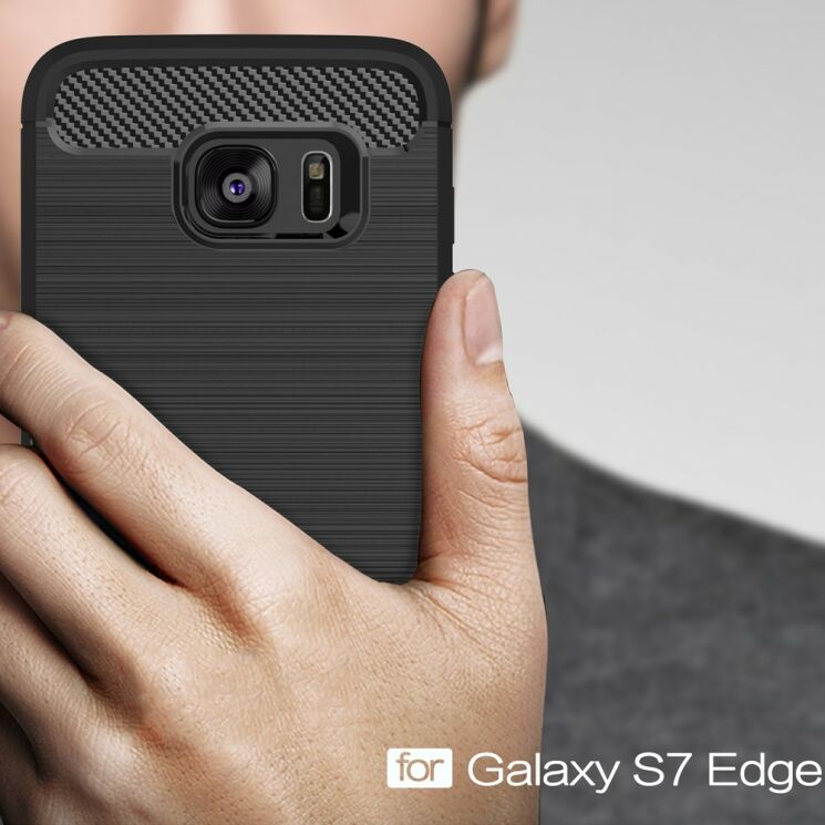 Защитный чехол UniCase Carbon для Samsung Galaxy S7 edge (G935) - Gray: фото 9 из 9