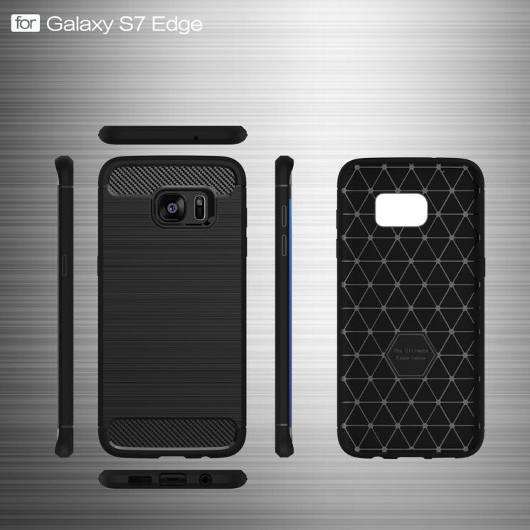 Защитный чехол UniCase Carbon для Samsung Galaxy S7 edge (G935) - Gray: фото 7 из 9
