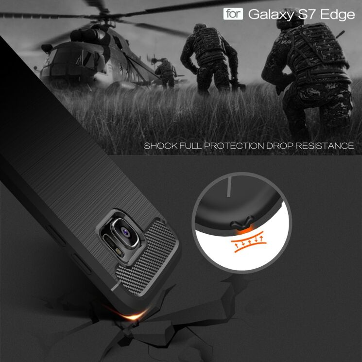 Защитный чехол UniCase Carbon для Samsung Galaxy S7 edge (G935) - Gray: фото 6 из 9