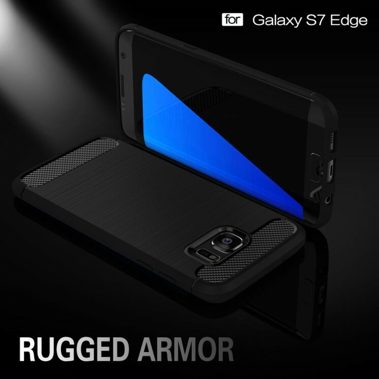 Защитный чехол UniCase Carbon для Samsung Galaxy S7 edge (G935) - Gray: фото 3 из 9