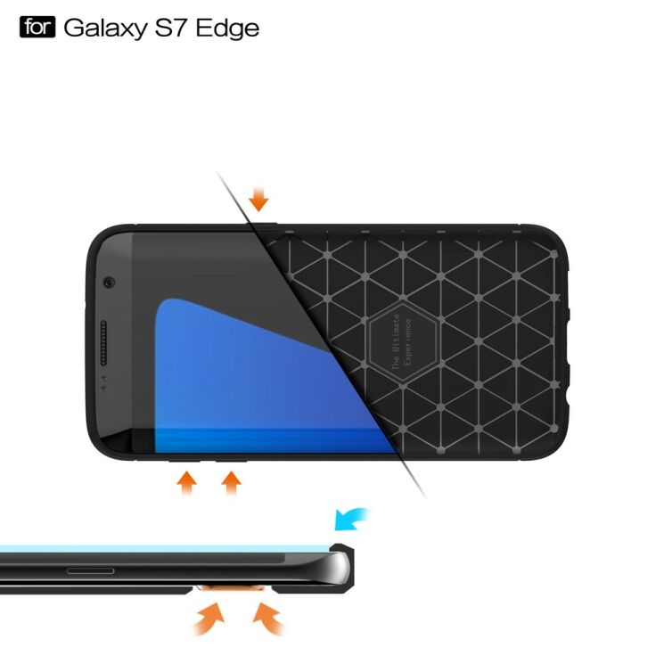Защитный чехол UniCase Carbon для Samsung Galaxy S7 edge (G935) - Gray: фото 8 из 9