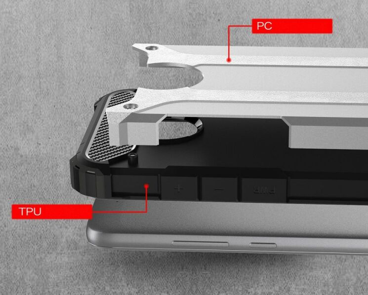 Захисний чохол UniCase Rugged Guard для Motorola Moto G5s Plus - Gold: фото 5 з 6