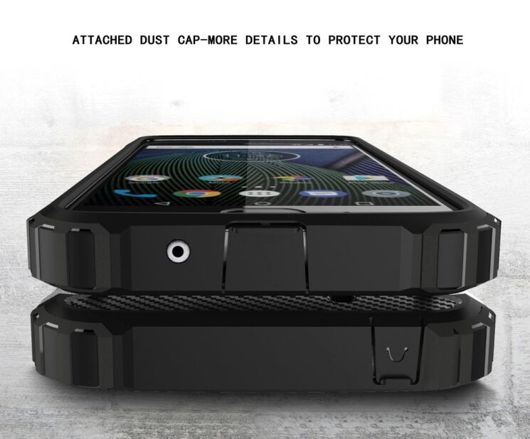 Захисний чохол UniCase Rugged Guard для Motorola Moto G5s Plus - Black: фото 6 з 6