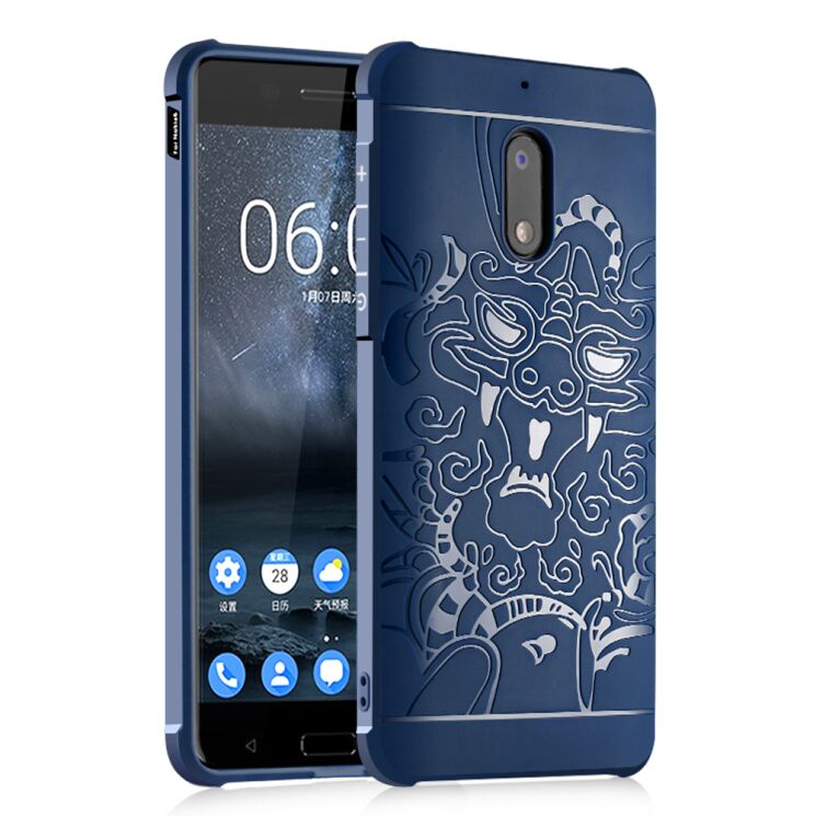 Захисний чохол UniCase Dragon Style для Nokia 6 - Blue: фото 1 з 2