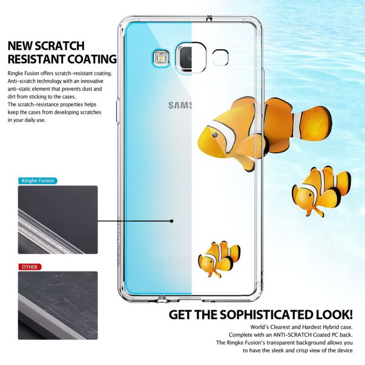 Накладка Ringke Fusion для Samsung Galaxy A7 (A700) - Black: фото 8 з 9