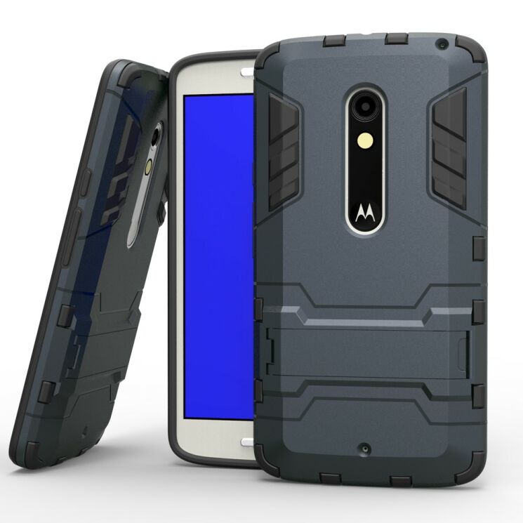 Защитный чехол UniCase Hybrid для Motorola Moto X Play - Dark Blue: фото 2 из 7