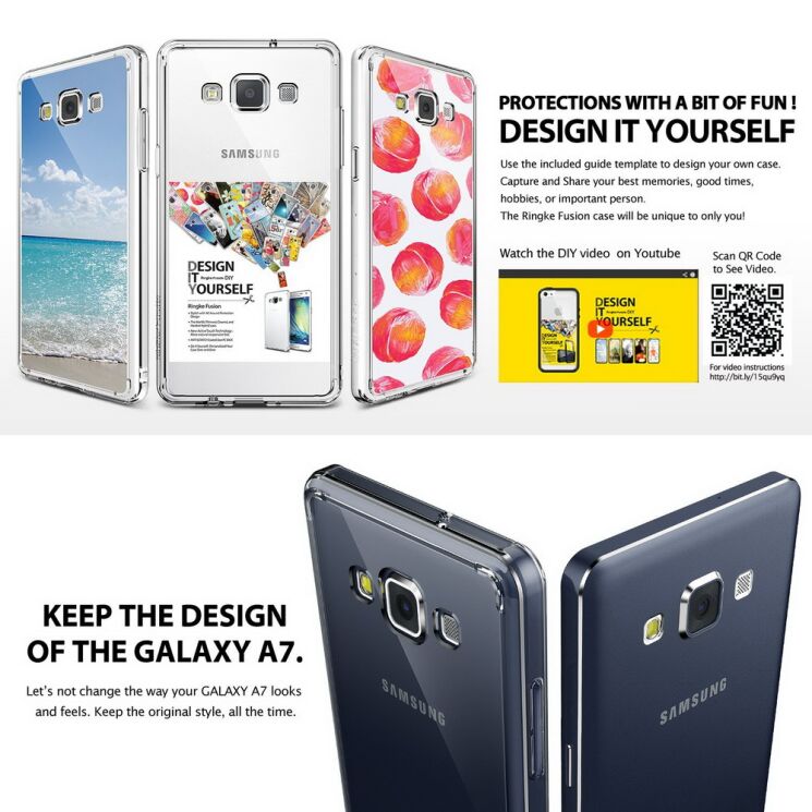 Накладка Ringke Fusion для Samsung Galaxy A7 (A700) - Black: фото 9 з 9