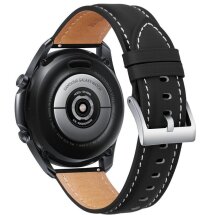 Шкіряний ремінець Deexe Genuine Leather для годинників з шириною кріплення 20мм - Black: фото 1 з 2