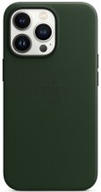 Оригинальный чехол Leather Case with MagSafe для Apple iPhone 13 Pro (MM1G3ZE/A) - Sequoia Green: фото 1 из 5