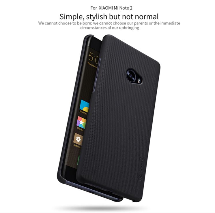 Пластиковий чохол NILLKIN Frosted Shield для Xiaomi Mi Note 2 - Black: фото 7 з 15